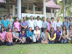 PCD adopts a programme of Ecovillage Design Education (EDE) which has been developed throughout a worldwide environmental movement to train our community facilitators. This is a group photo of PCD staff and partners at the EDE training in Thailand.