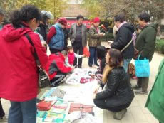 Second community bazaar on recycled daily items held at Duo Fu Xiang, one of the pilot communities that PCD promotes urban farming in Beijing.