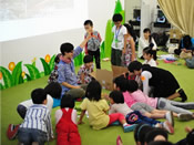 Children draw and create animals of the forest